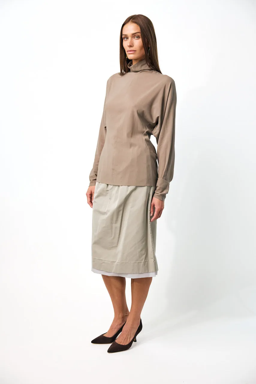 Pull-On Skirt in Duchesse
