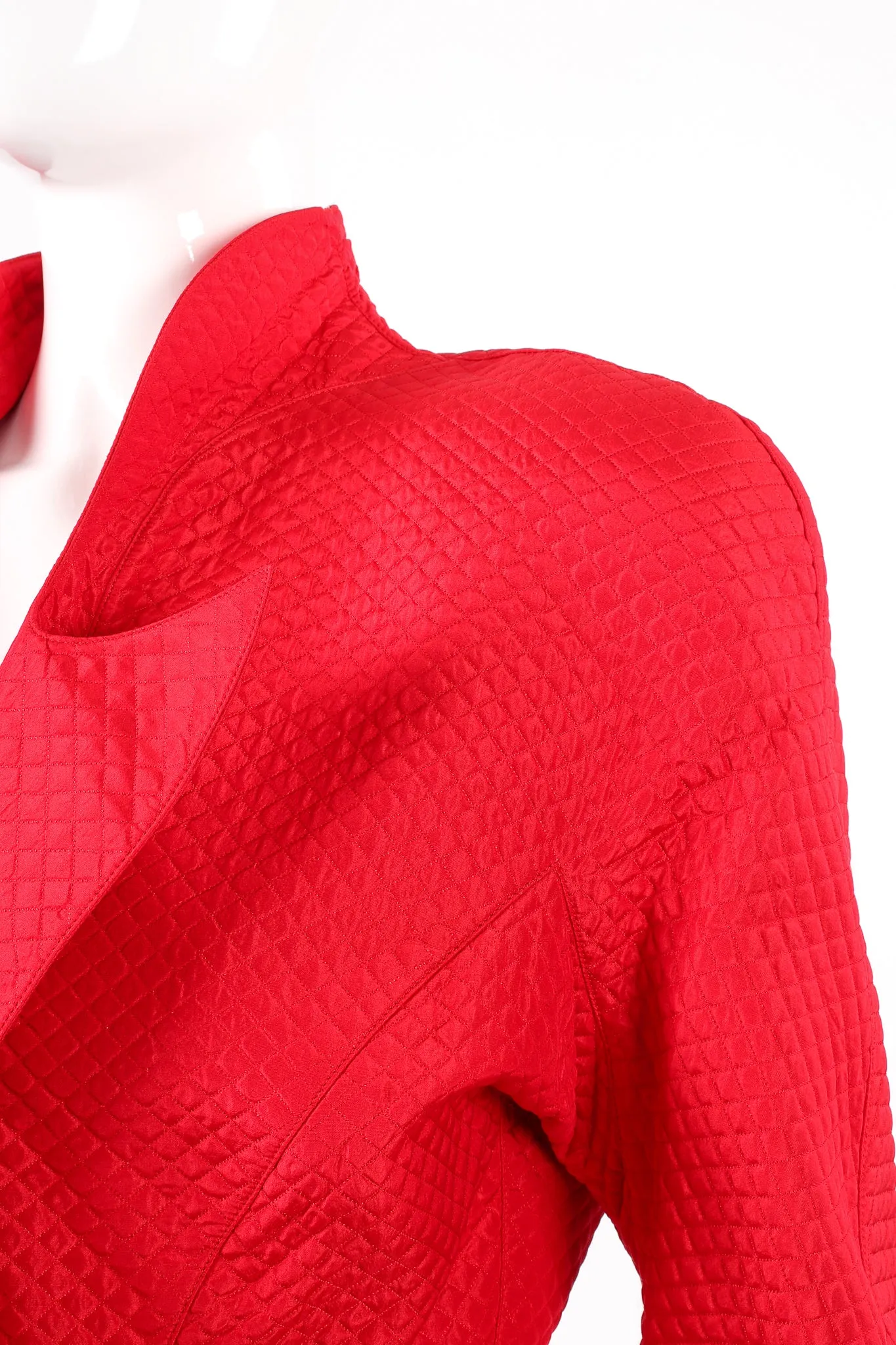 Quilted Peplum Jacket & Skirt Set