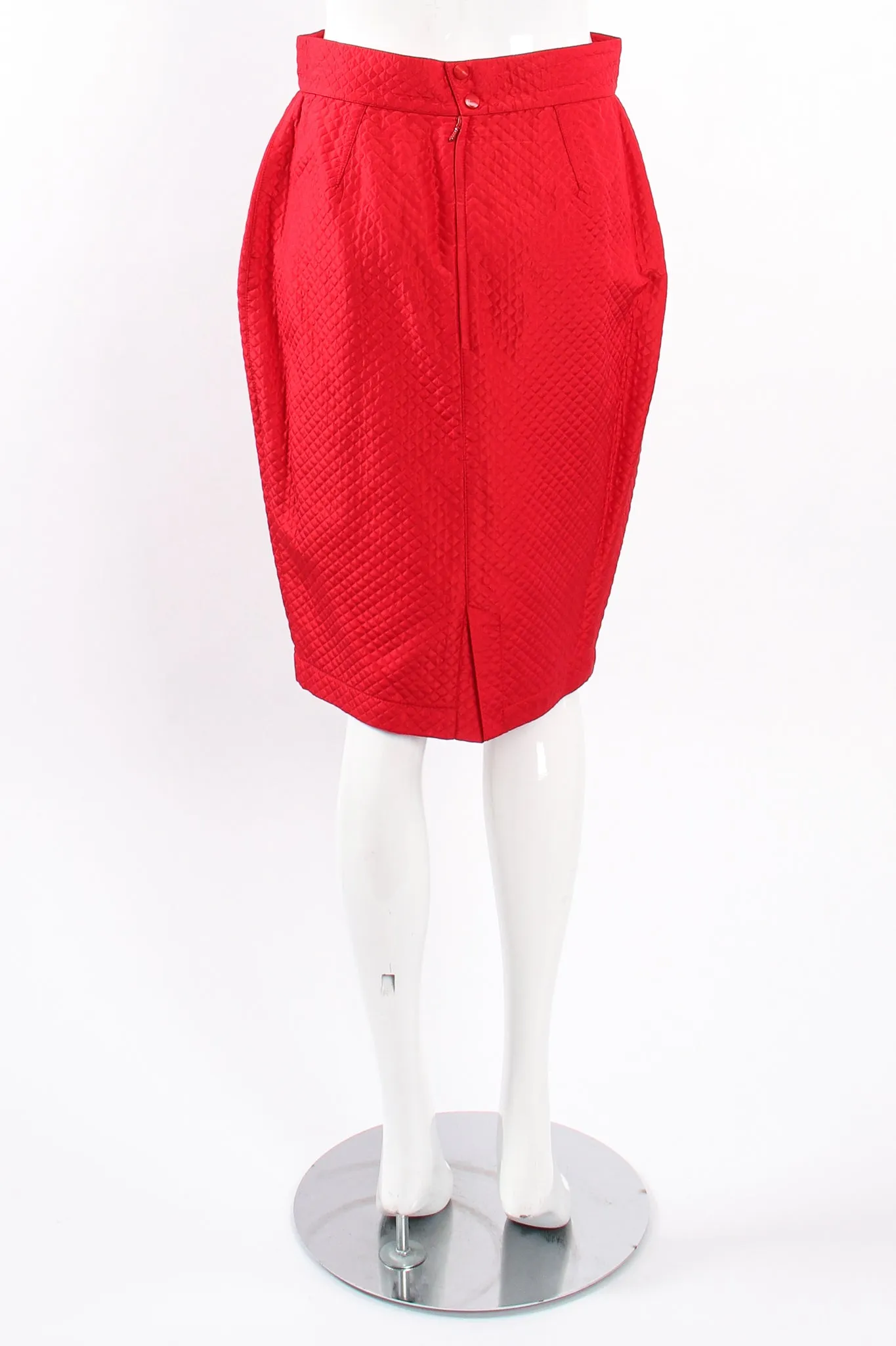 Quilted Peplum Jacket & Skirt Set