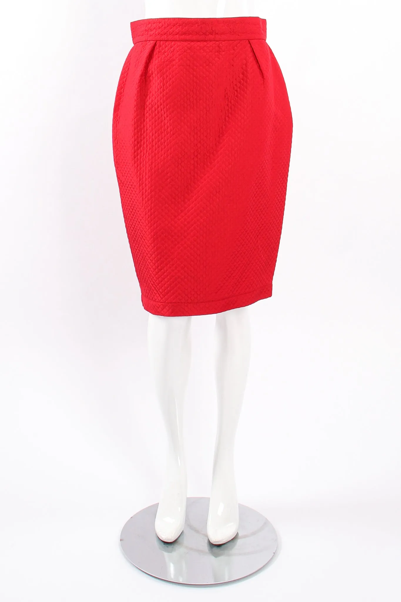 Quilted Peplum Jacket & Skirt Set