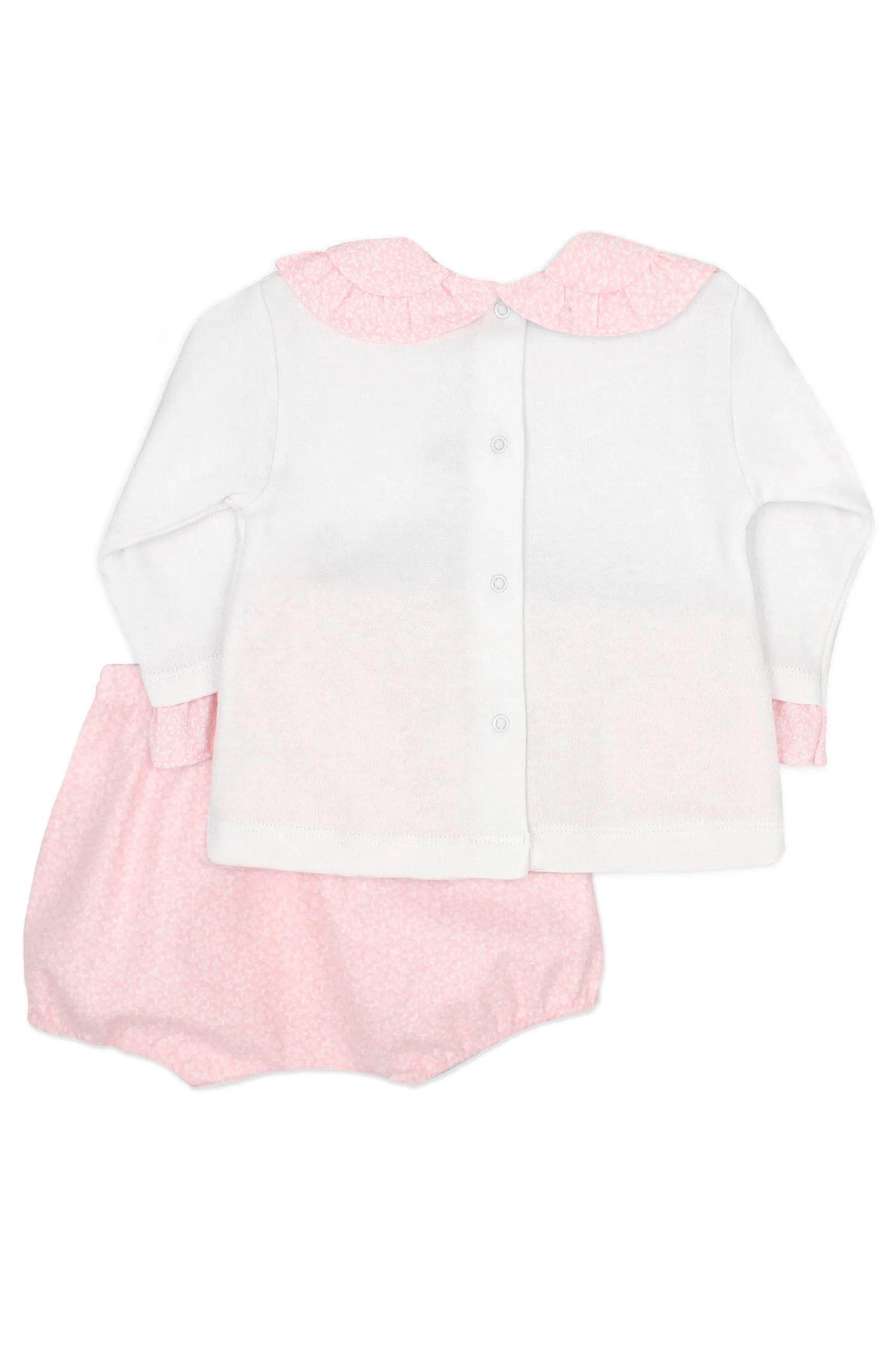 "Kaylee" Pink Floral Blouse & Bloomers