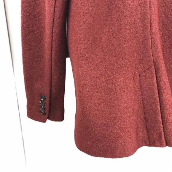 Rachel Zoe Womens Size Extra Small Jacket Maroon Red Double Breasted Blazer New