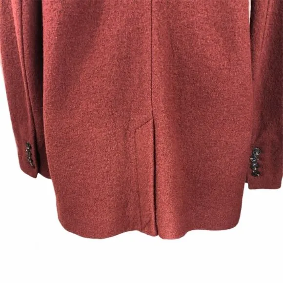 Rachel Zoe Womens Size Extra Small Jacket Maroon Red Double Breasted Blazer New