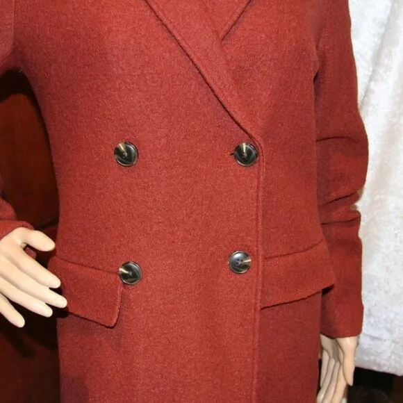 Rachel Zoe Womens Size Extra Small Jacket Maroon Red Double Breasted Blazer New