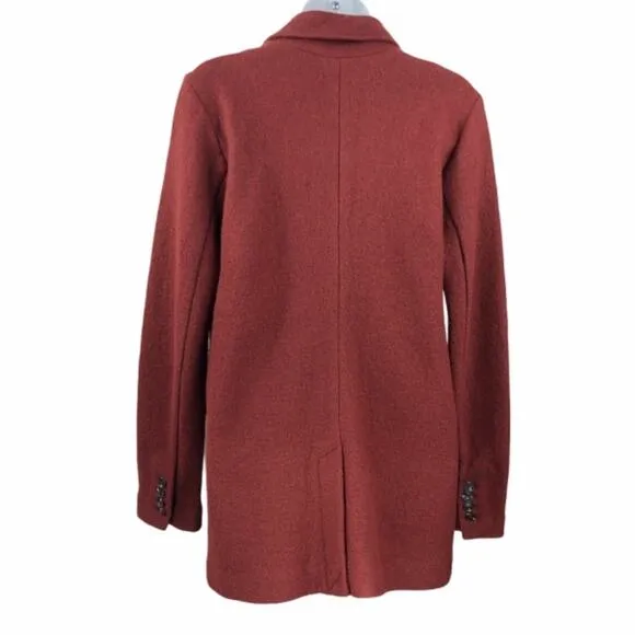 Rachel Zoe Womens Size Extra Small Jacket Maroon Red Double Breasted Blazer New