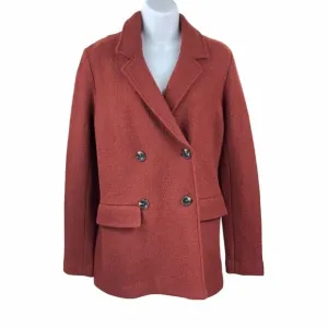 Rachel Zoe Womens Size Extra Small Jacket Maroon Red Double Breasted Blazer New