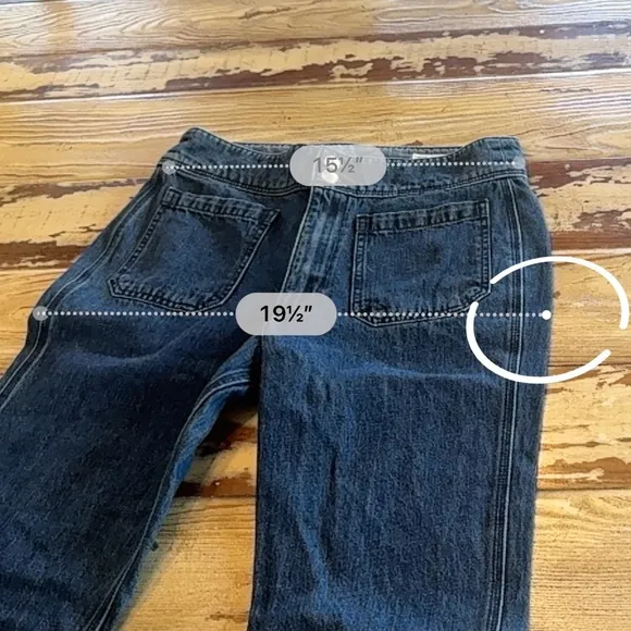RAG &amp; BONE | Wide Leg Jeans Pearson Blue 29 Front Patch Pockets