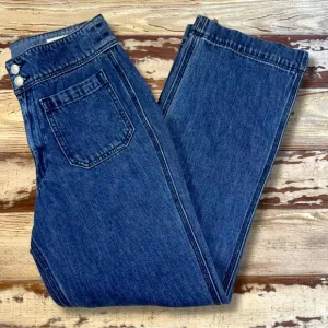 RAG &amp; BONE | Wide Leg Jeans Pearson Blue 29 Front Patch Pockets