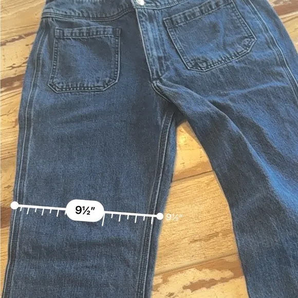 RAG &amp; BONE | Wide Leg Jeans Pearson Blue 29 Front Patch Pockets