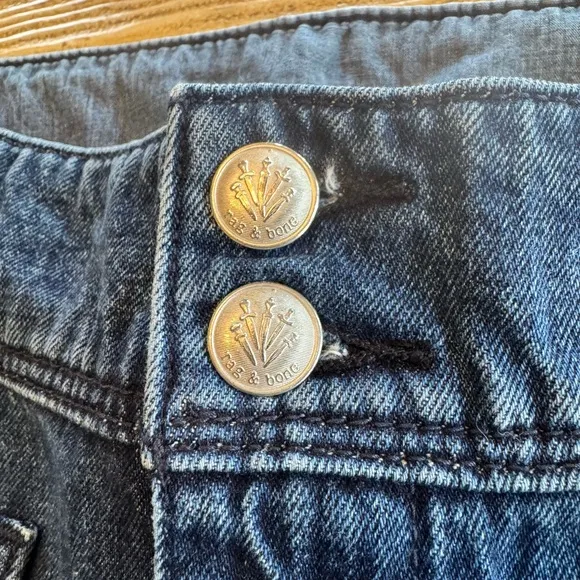 RAG &amp; BONE | Wide Leg Jeans Pearson Blue 29 Front Patch Pockets