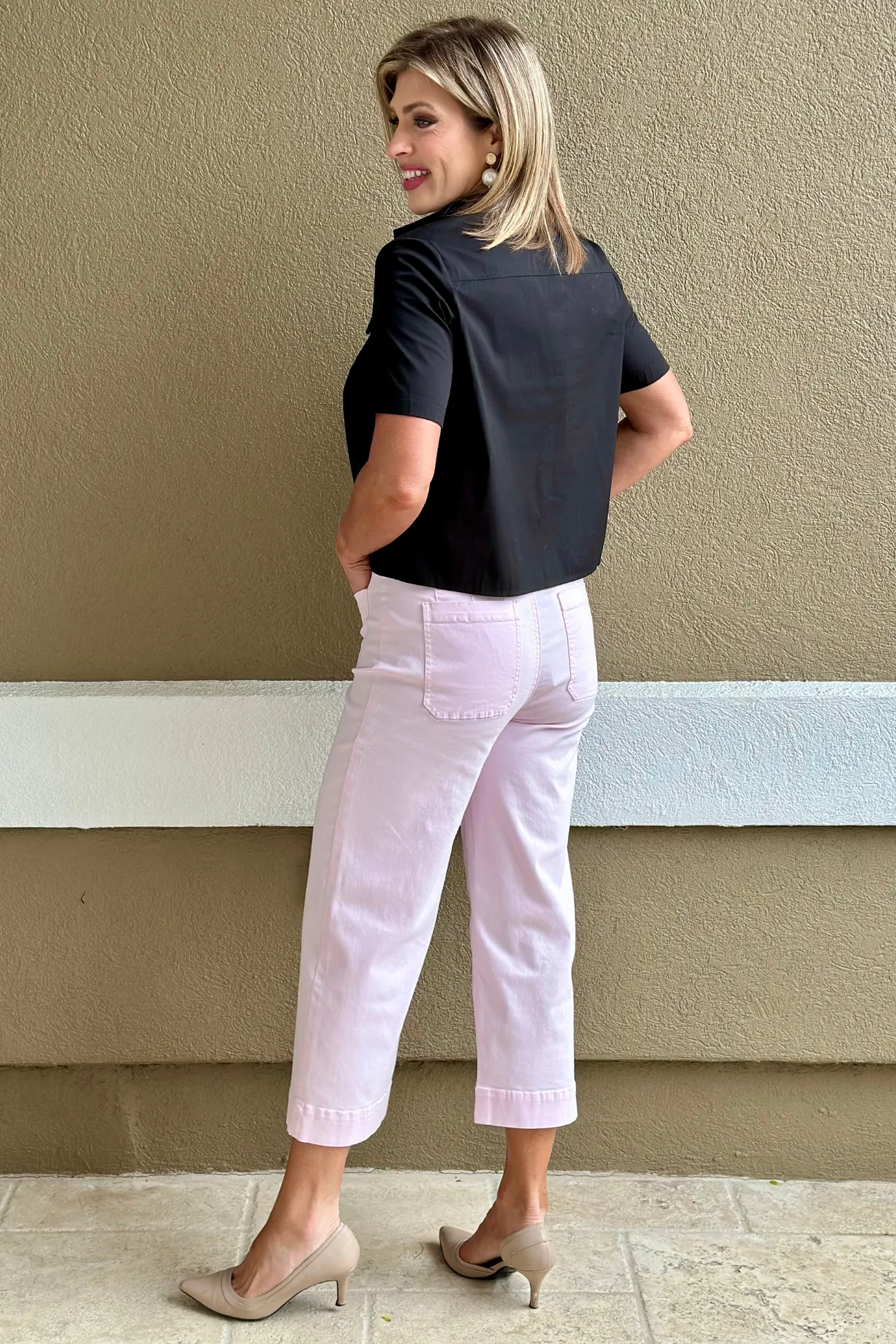 Renuar Baller Ballerina Wide Leg Tencel Ankle Pant