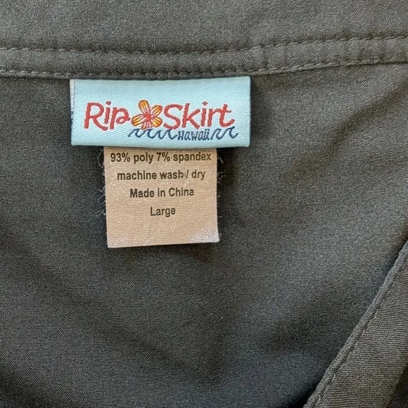 Rip Skirt Hawaii black mini skirt sz L