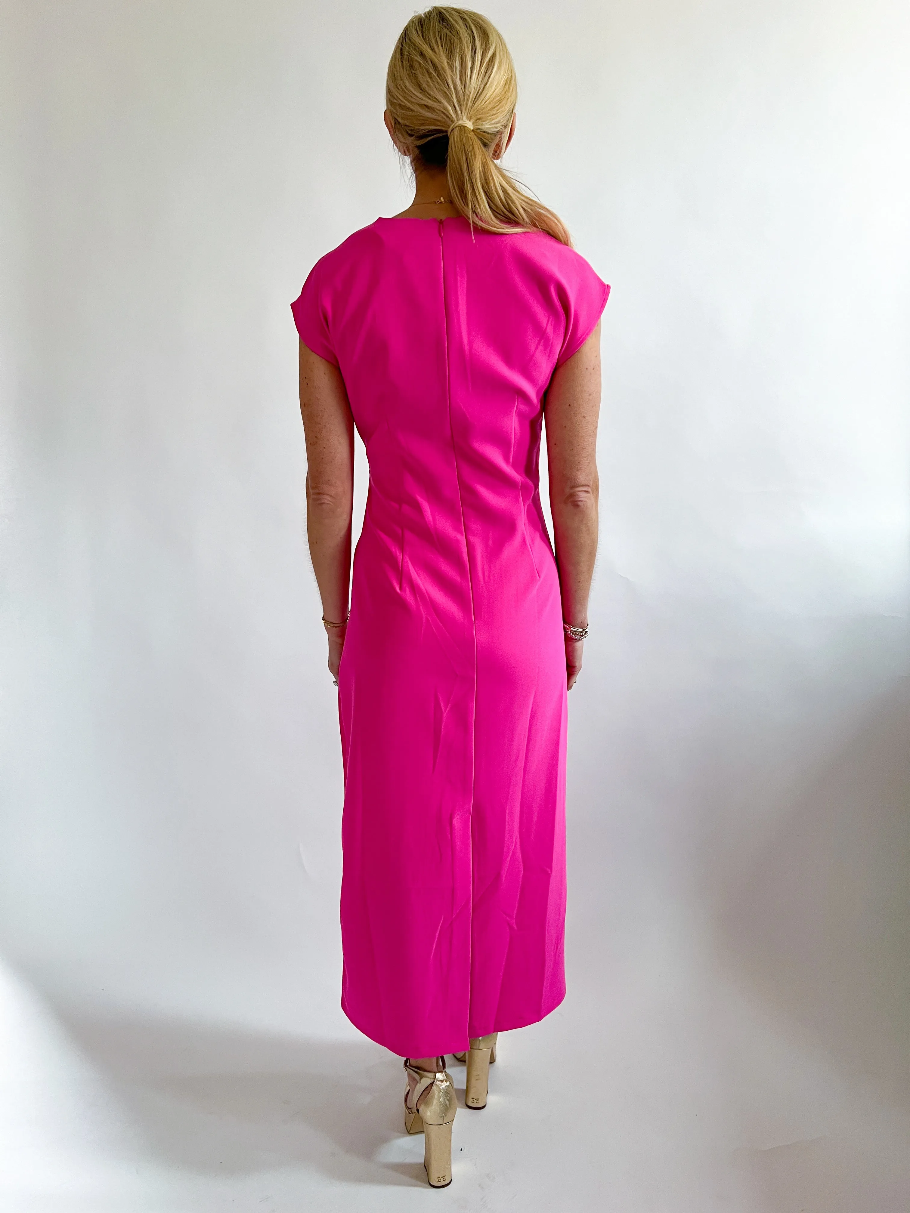 Round-Neck Midi Dress