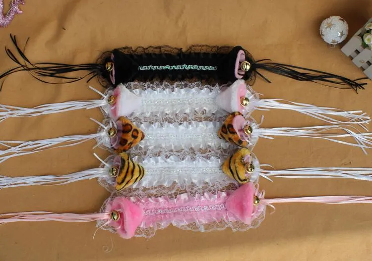 Ruffle Kitty Ears Headband with Tassels