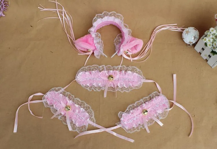 Ruffle Kitty Ears Headband with Tassels