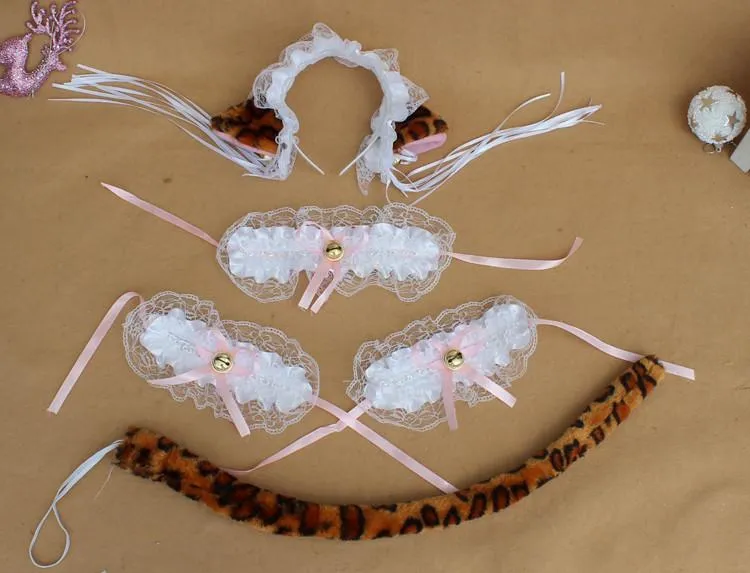 Ruffle Kitty Ears Headband with Tassels