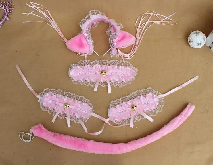 Ruffle Kitty Ears Headband with Tassels