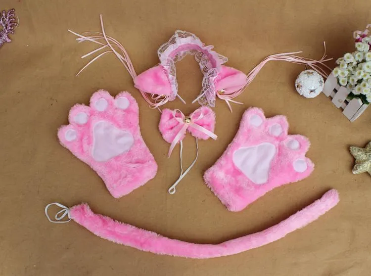 Ruffle Kitty Ears Headband with Tassels