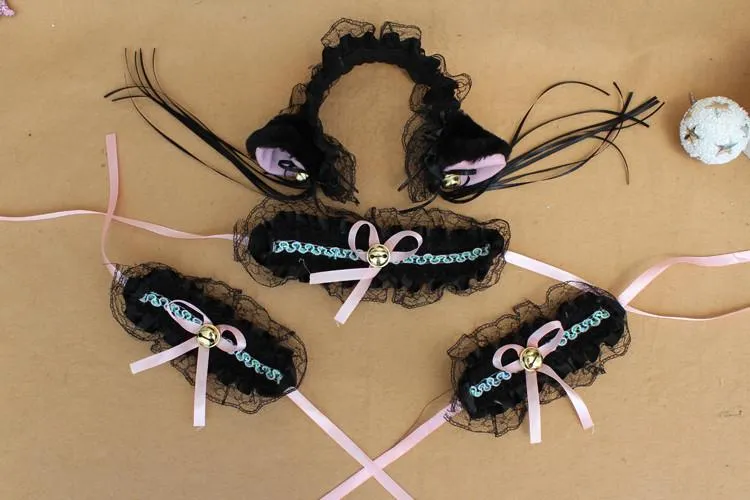 Ruffle Kitty Ears Headband with Tassels