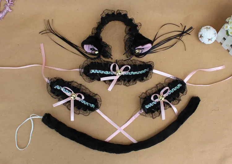Ruffle Kitty Ears Headband with Tassels