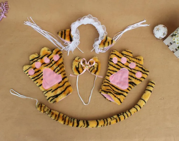 Ruffle Kitty Ears Headband with Tassels