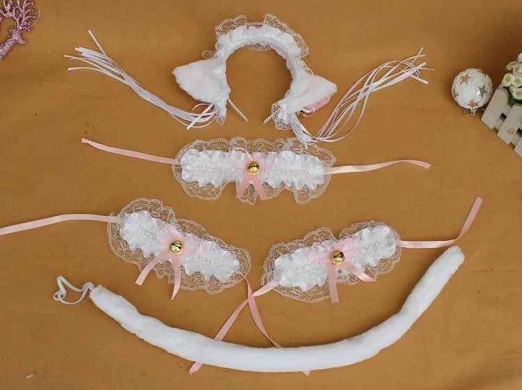 Ruffle Kitty Ears Headband with Tassels