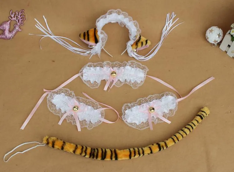 Ruffle Kitty Ears Headband with Tassels