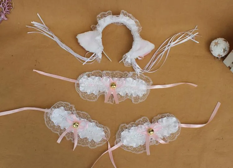Ruffle Kitty Ears Headband with Tassels