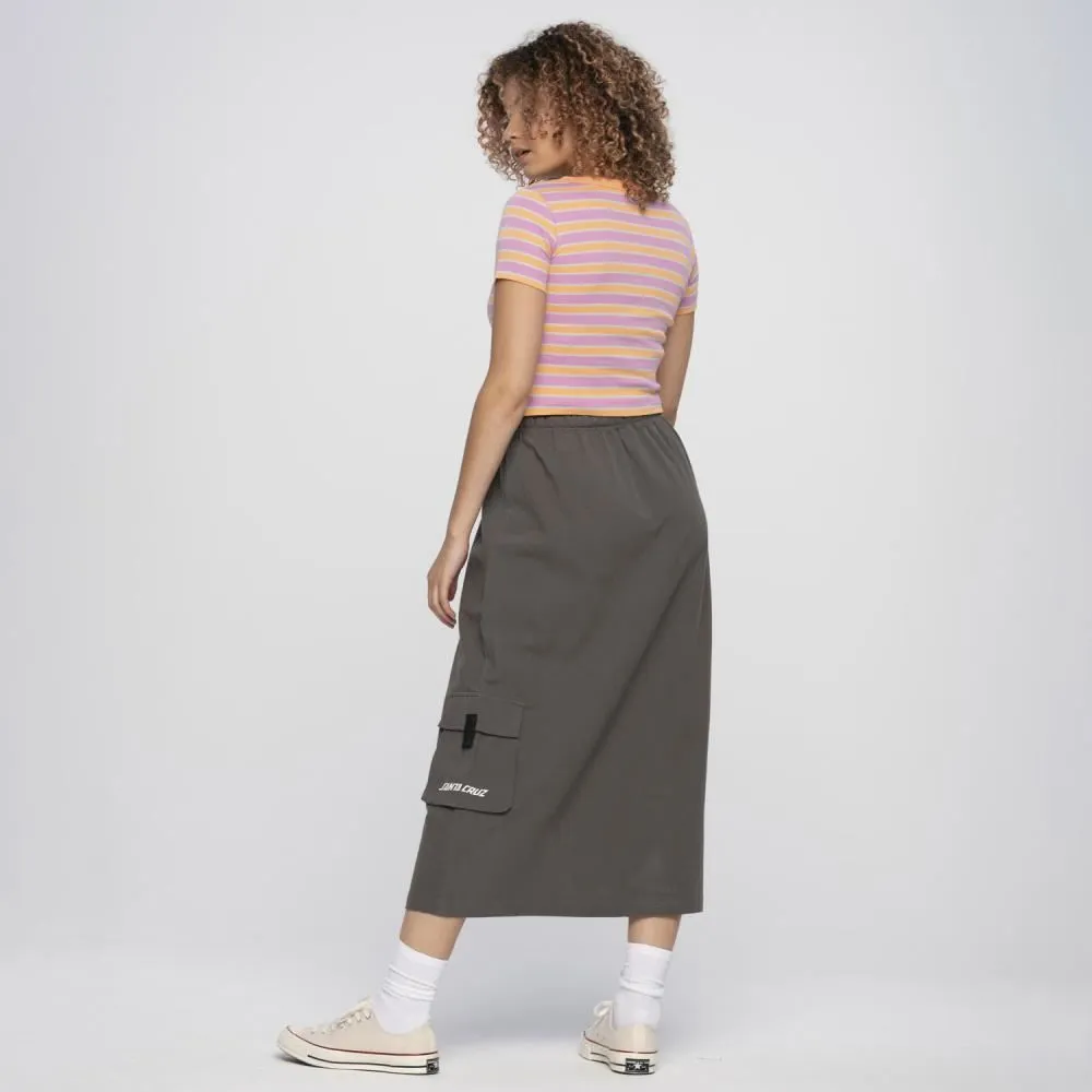 Santa Cruz Womens Skirt Strip Cargo Skirt - Washed Black