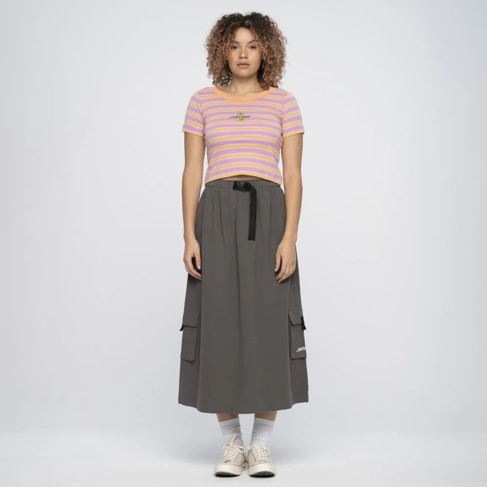 Santa Cruz Womens Skirt Strip Cargo Skirt - Washed Black