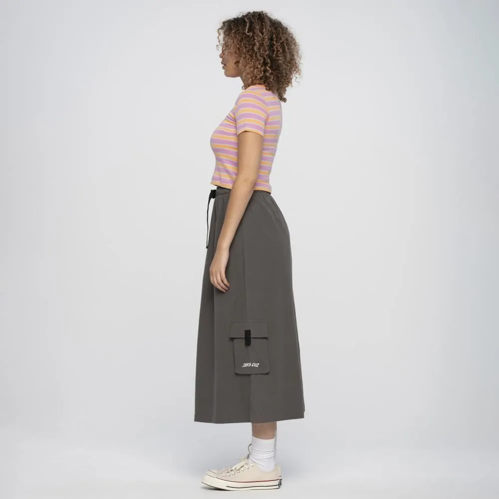 Santa Cruz Womens Skirt Strip Cargo Skirt - Washed Black