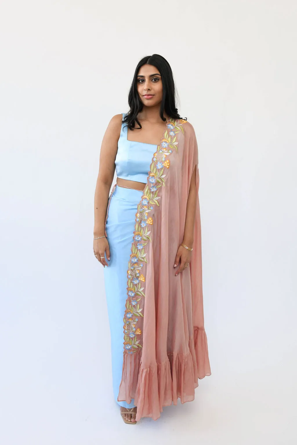 Satin Drape Skirt