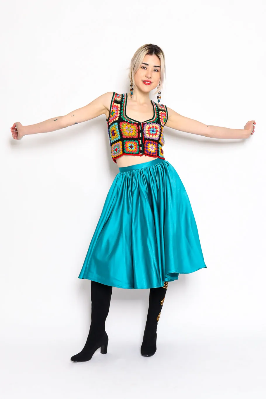 Satin Sheen Circle Skirt