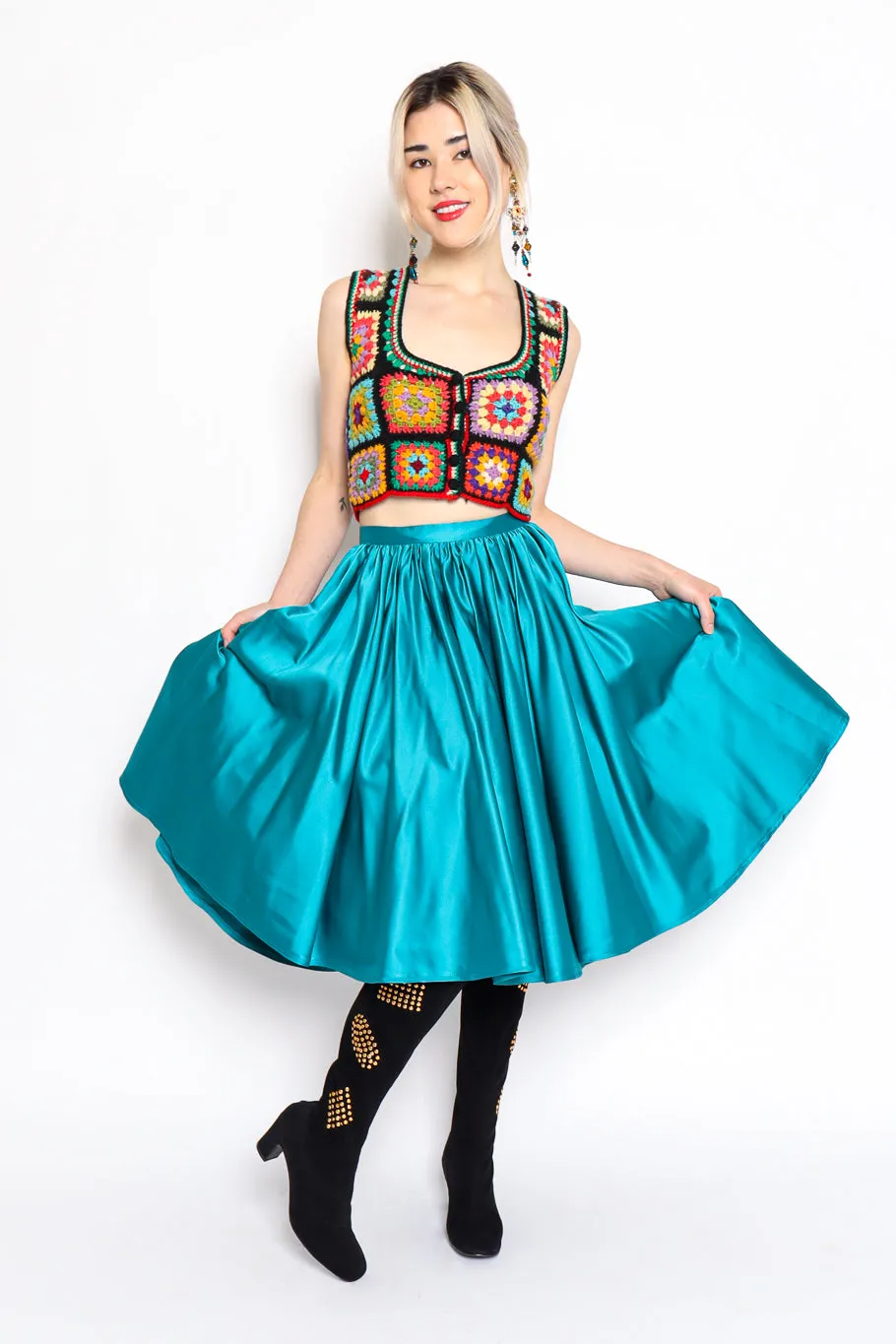 Satin Sheen Circle Skirt