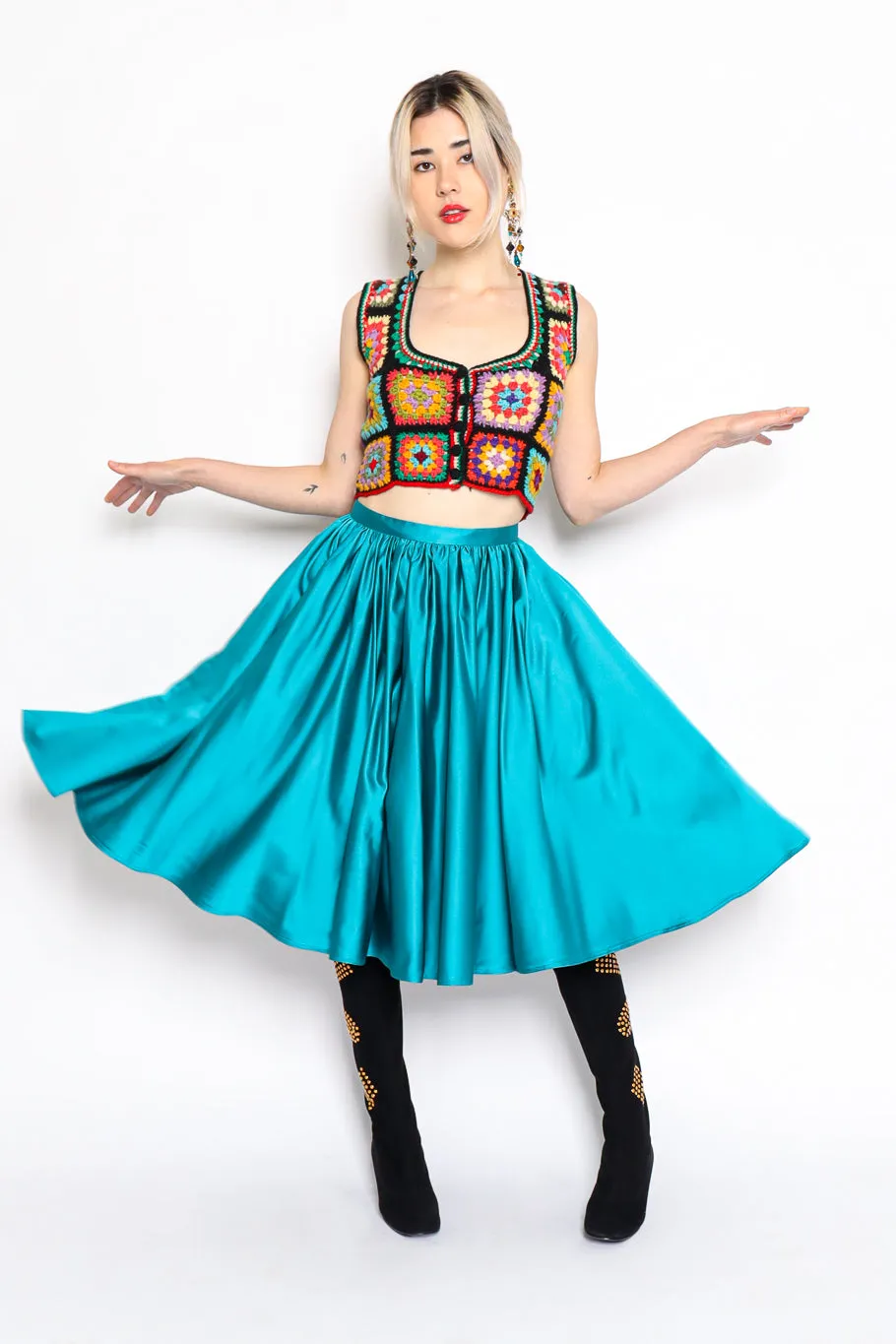 Satin Sheen Circle Skirt