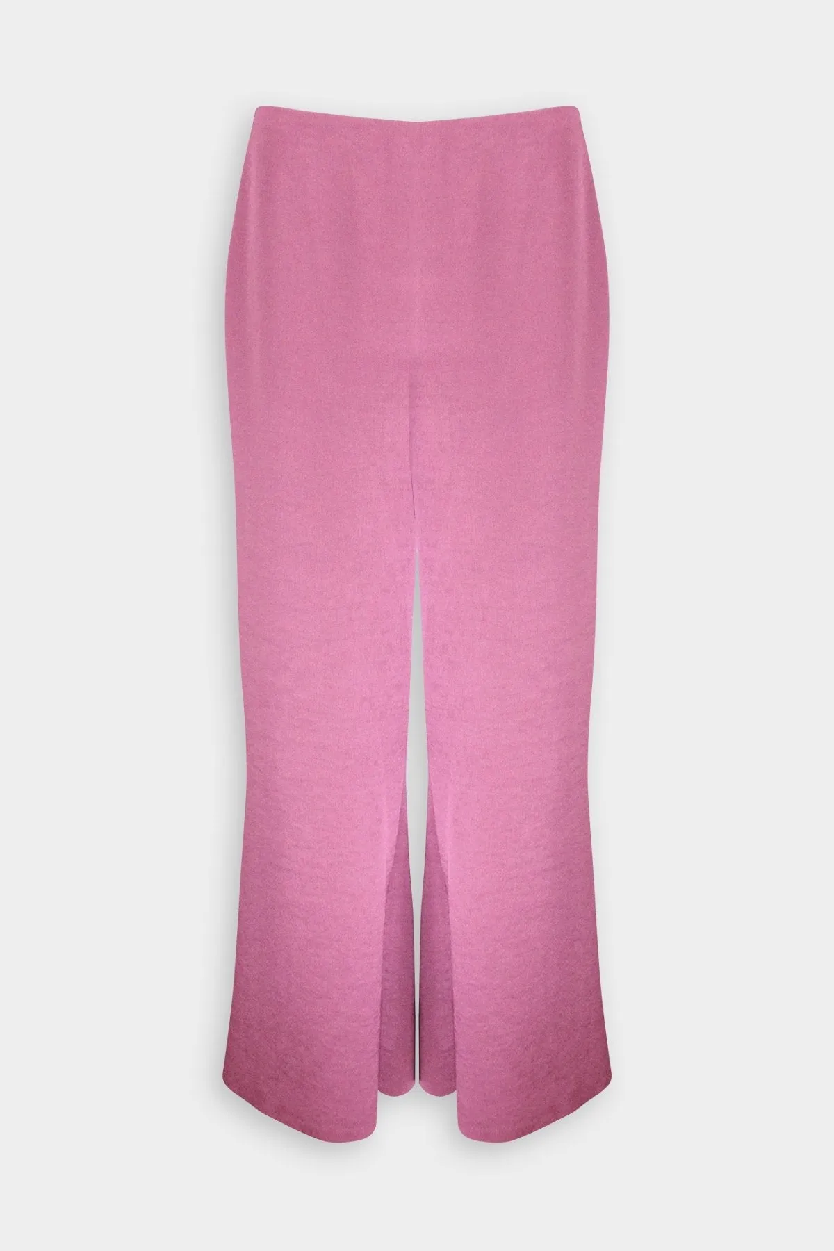 Satin Wide Flare Pant in Camellia