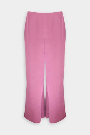 Satin Wide Flare Pant in Camellia