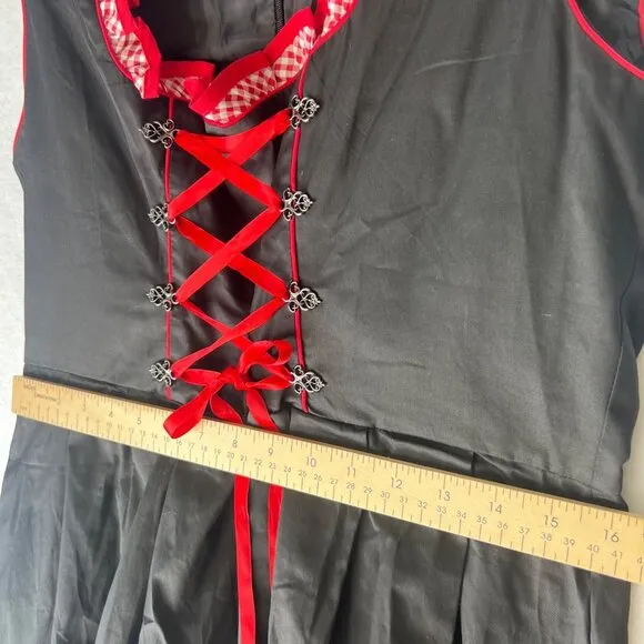 Scarlet Darkness Oktoberfest Dress Halloween Cosplay Dress Size Large