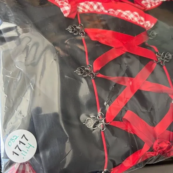 Scarlet Darkness Oktoberfest Dress Halloween Cosplay Dress Size Large