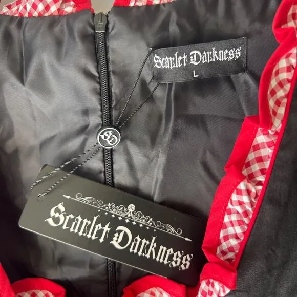 Scarlet Darkness Oktoberfest Dress Halloween Cosplay Dress Size Large