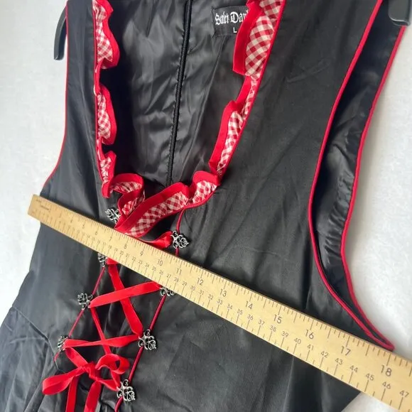Scarlet Darkness Oktoberfest Dress Halloween Cosplay Dress Size Large