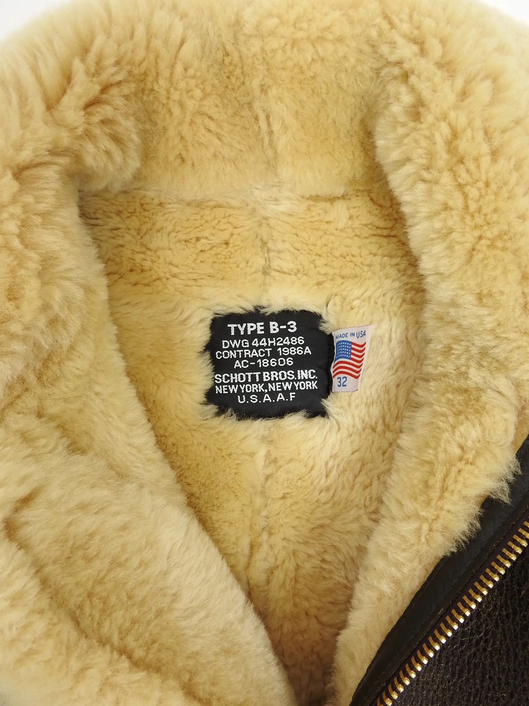 Schott Classic B-3 Sheepskin Bomber Jacket