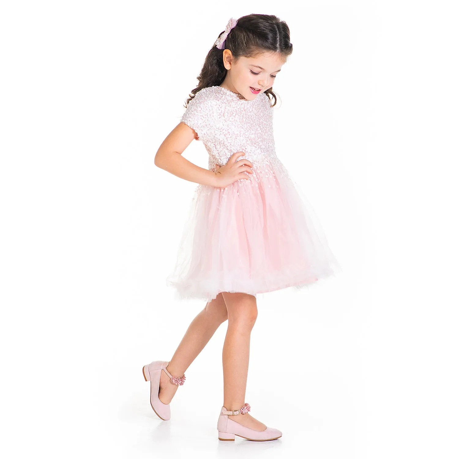 Sequins Candy Dress with Bow and Clip