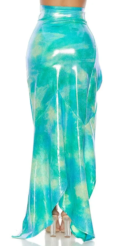 Sexy Seaswirl Slit Mermaid Skirt