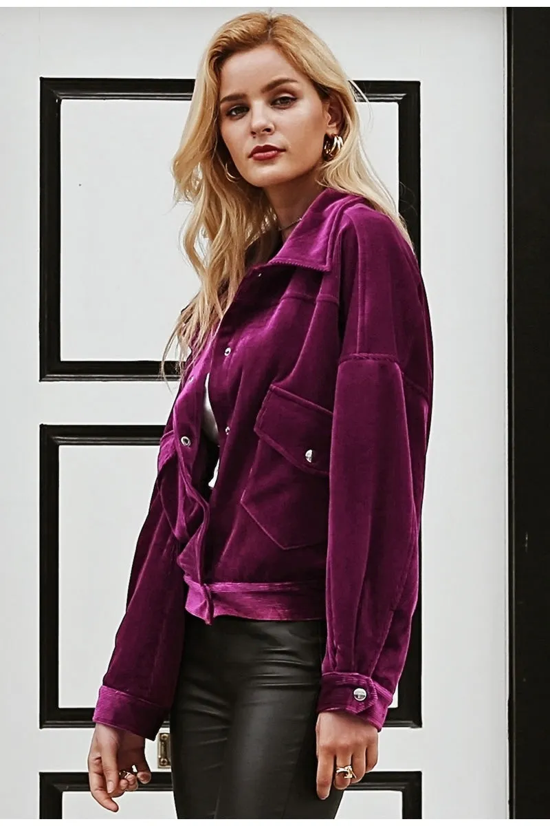 Shay Corduroy Jacket - Purple