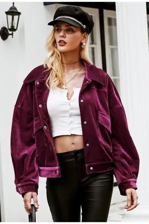 Shay Corduroy Jacket - Purple
