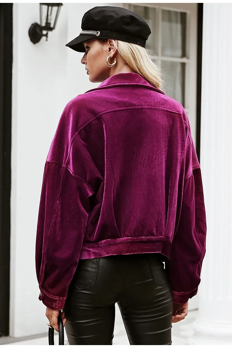 Shay Corduroy Jacket - Purple