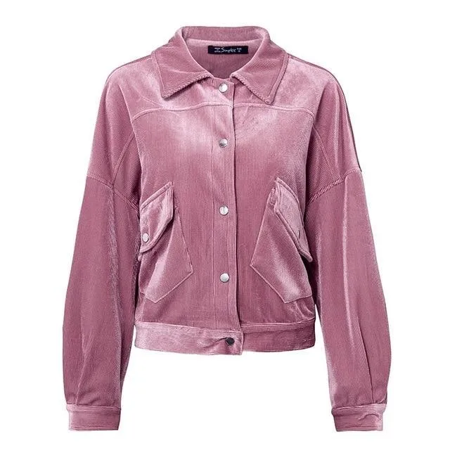 Shay Corduroy Jacket - Purple