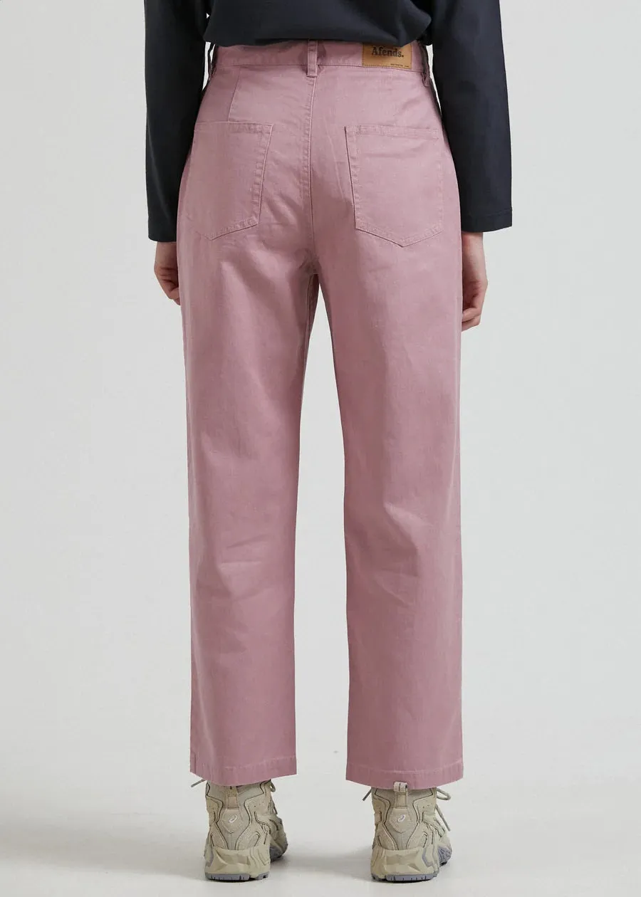 Shelby  - Hemp Twill High Waist Wide Leg Pant