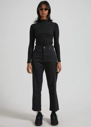 Shelby  - Hemp Twill High Waist Wide Leg Pant